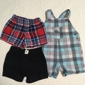 6m (4/$20) Assorted Shorts - Plaid, Stretch, & Overall